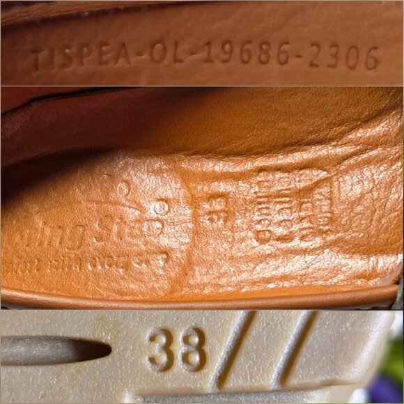 Spring Step Olive Green Leather Slip-on Wedge Loafer: Size:7.5 - 8 (38 EU) Women - Picture 10 of 10